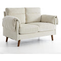Divano confortevole rivestimento in tessuto beige