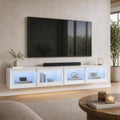Console porta TV con illuminazione LED bianco
