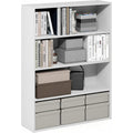 Libreria contenitore bianco con ripiani