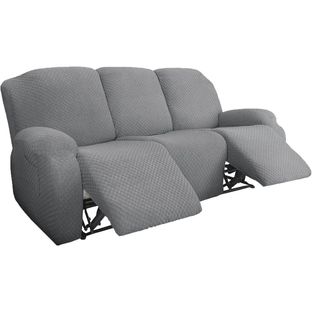 Divano confortevole Copripoltrona Relax Elasticizzato Pezzi, Jacquard grigio