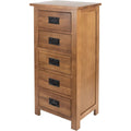 Como e cassettiere in legno massello rovere