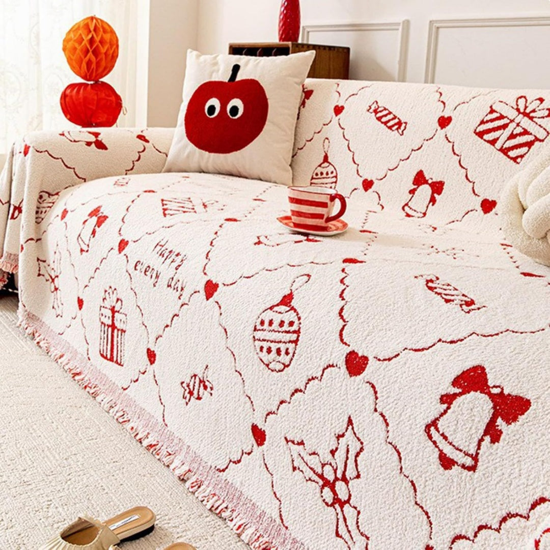 Seduta imbottita Coperta Copripoltrona Natale, Plaid Extra nero
