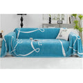 Divano da soggiorno KnSam Home Copridivano motivo geometrico, blu
