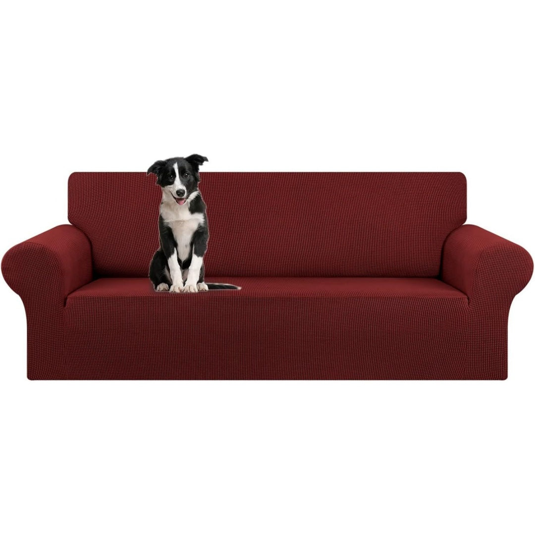 Divano da soggiorno KEKUOU Copridivano oversize elasticizzato, pezzo rosso
