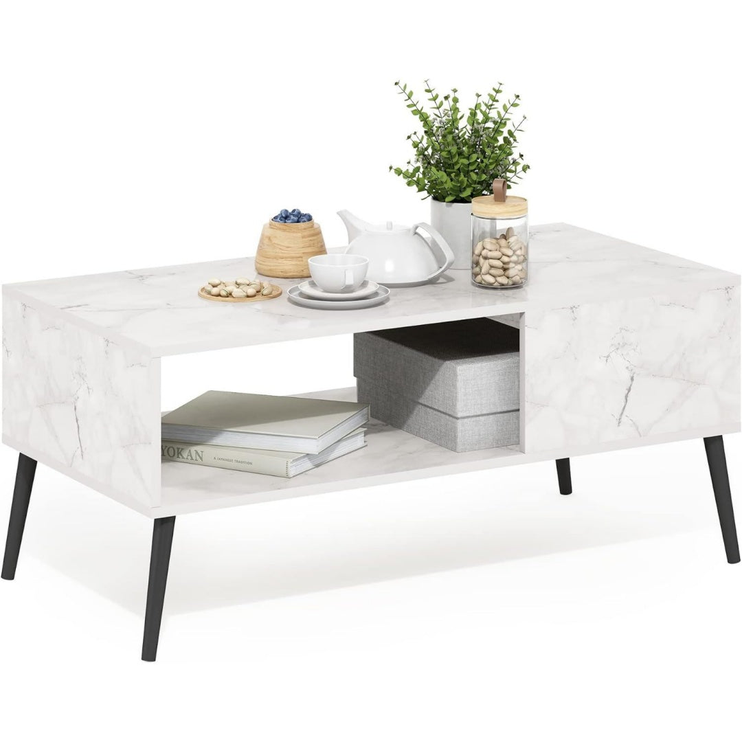 Tavolino compatto Furinno Claude Tavolino Stile Century bianco