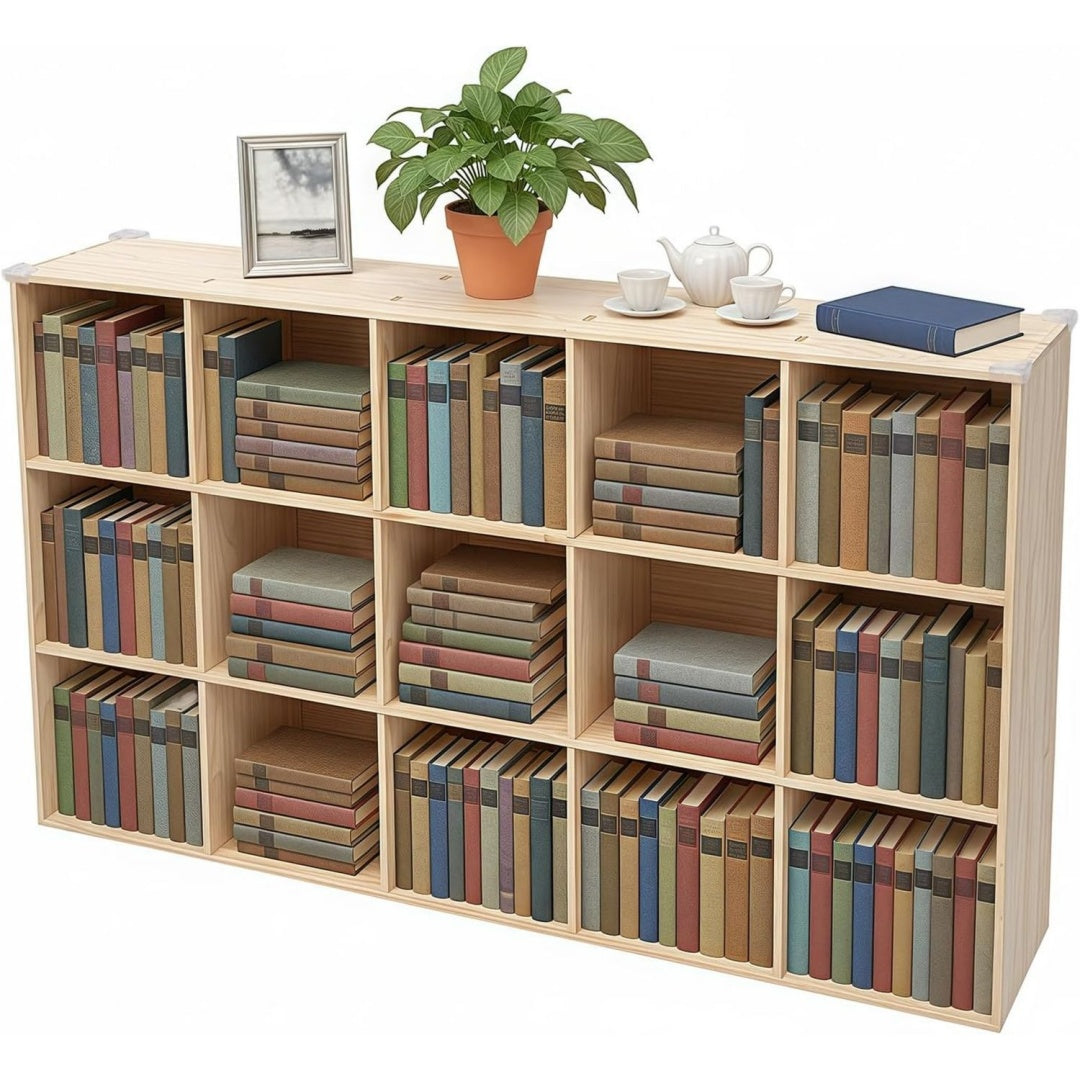 Mobile libreria con ante con ripiani nero