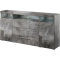 Credenze e buffet con illuminazione LED in MDF grigio